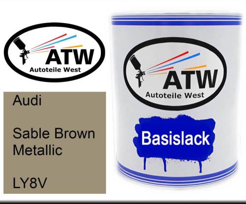 Audi, Sable Brown Metallic, LY8V: 1L Lackdose, von ATW Autoteile West.